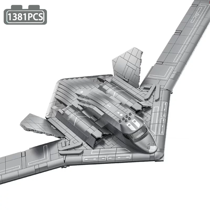 Military Series Stealth H-20 Bomber Building Blocks Fighter Model Bricks WW2 Soldier Weapon Plane Toys For Kid Xmas's Gift MOC