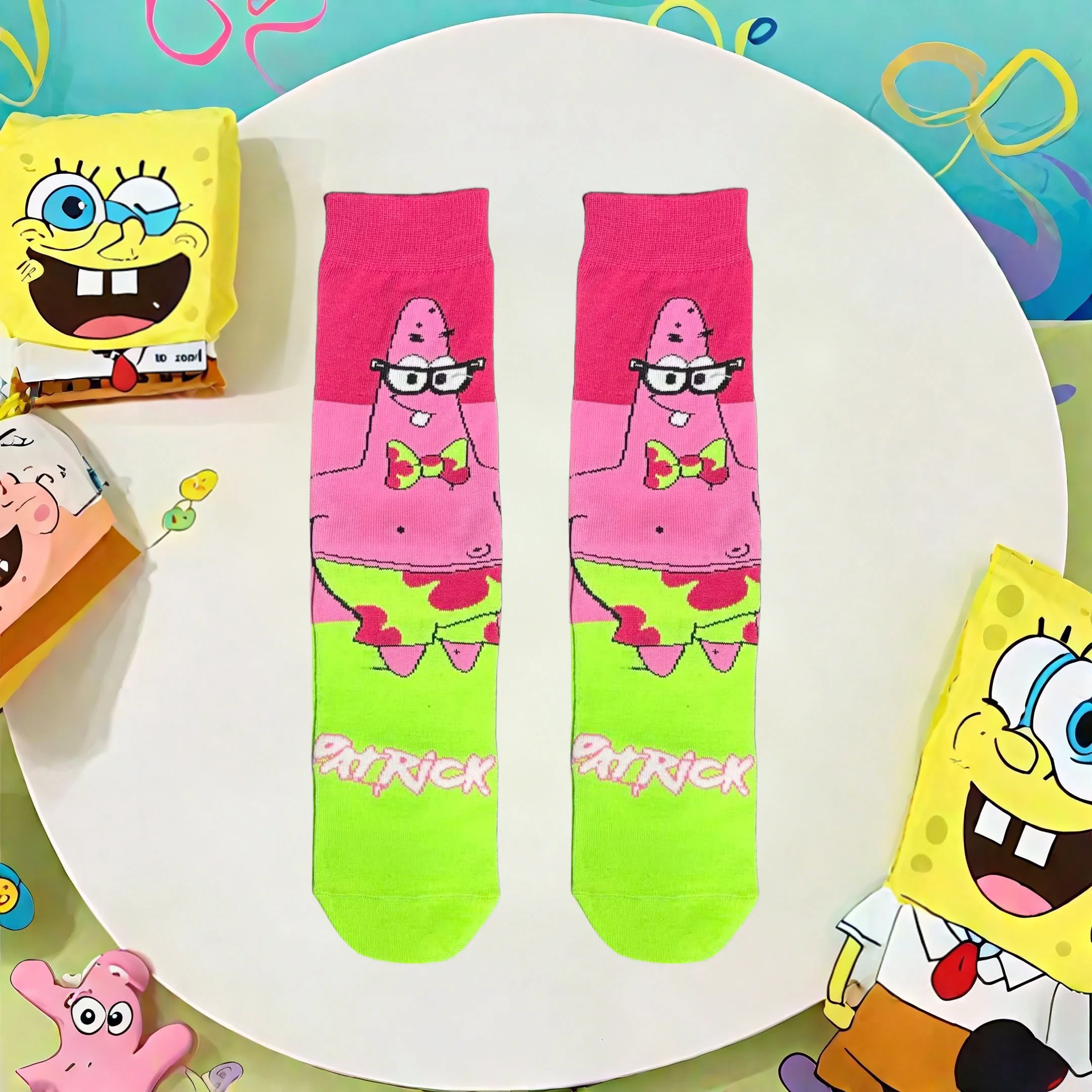 1/5 paar cartoon anime-serie schattige hoge sokken gebreid unisex