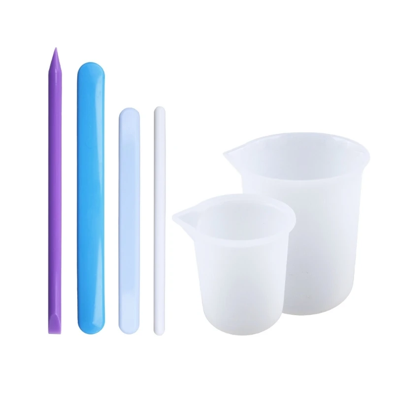 Silicone Stir Sticks for Resin Epoxy Mold Reusable Shaker Handle Resin Accessory for Making DIY Craft Round Stirring Rod