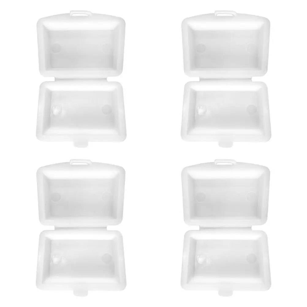 

4Pcs Miniature Simulation Lunch Box Plastic Dollhouse Food Container Realistic Takeaway Box for Coffee Shop Window Showcase
