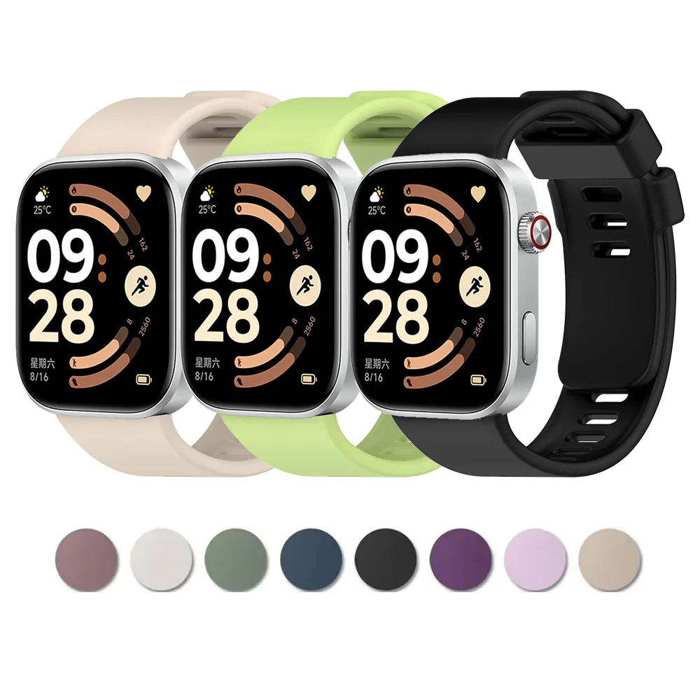 Silikonband für Redmi Watch 5 6 4, Armbandzubehör, Sport Correa, Ersatzgürtelarmband für Xiaomi Miband 9 Pro 8 Pro