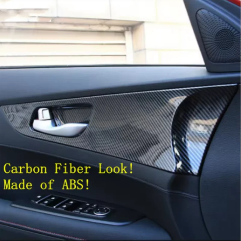 

Car Glass switch Inner Door Armrest Handle Bowl Trim For Kia Forte / Cerato / K3 2019 - 2023 Carbon Fiber Accessories Interior