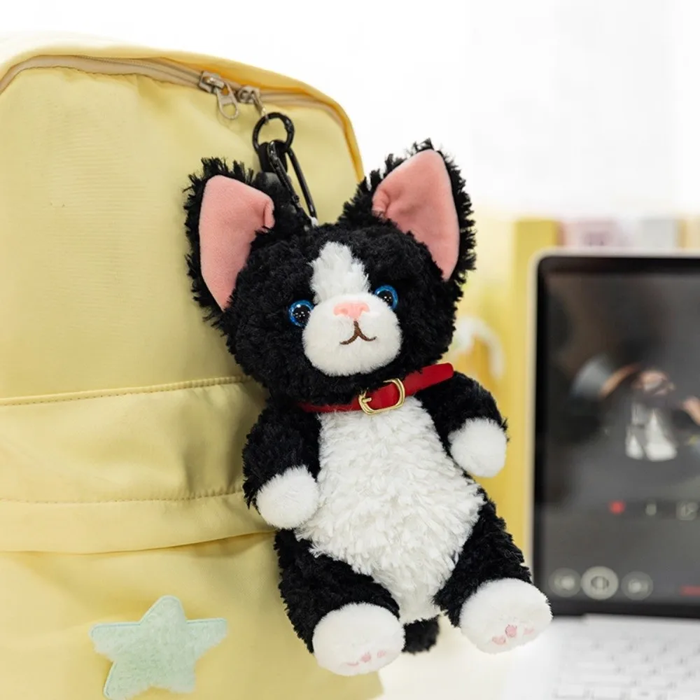Muñequera rizada gato muñeca colgante Animal esponjoso gato rizado llavero de juguete de peluche comodidad suave alemán gato rizado muñeca de peluche decoración del hogar
