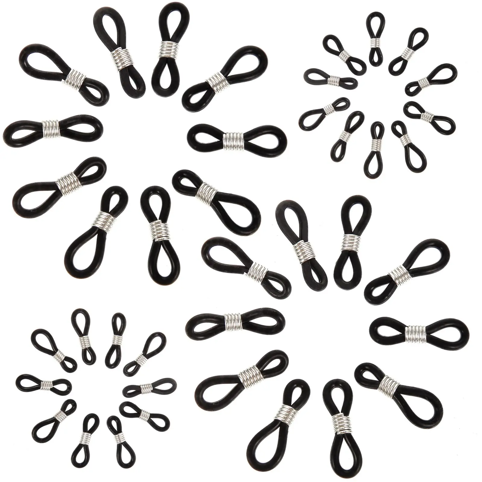 

100 Eyeglass End Buckles Silicone Anti Chain Connector Glasses Chain Holder Slip Connector Durable Glasses Parts