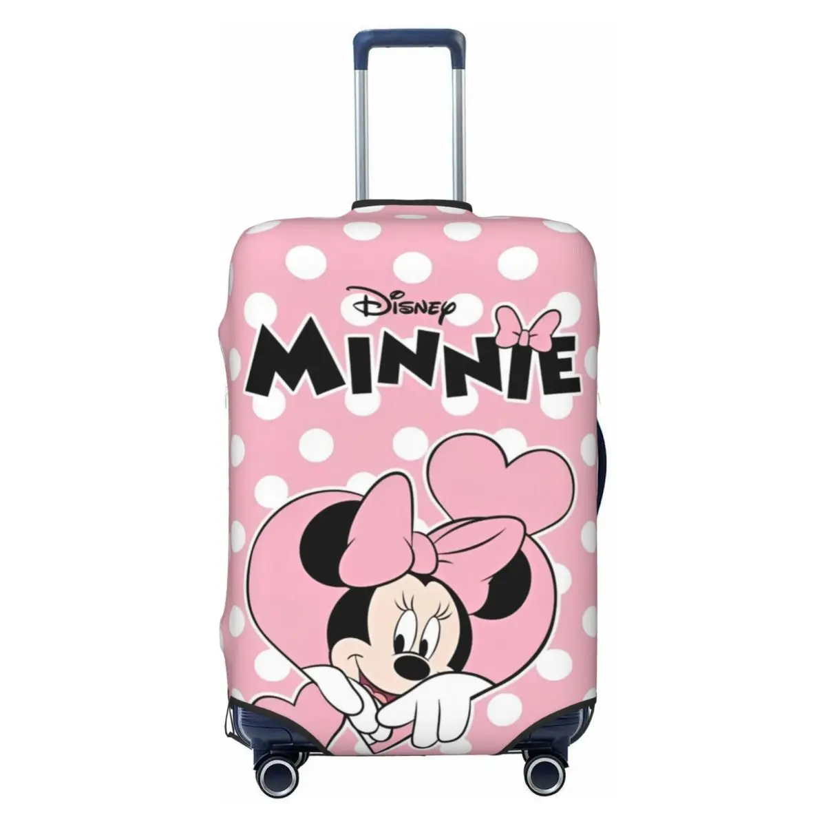 Pink Heart Minnie Mouse Luggage Covers For Suitcases Travel Suitcase Cover Protector Fit 18-32 Inch Luggage