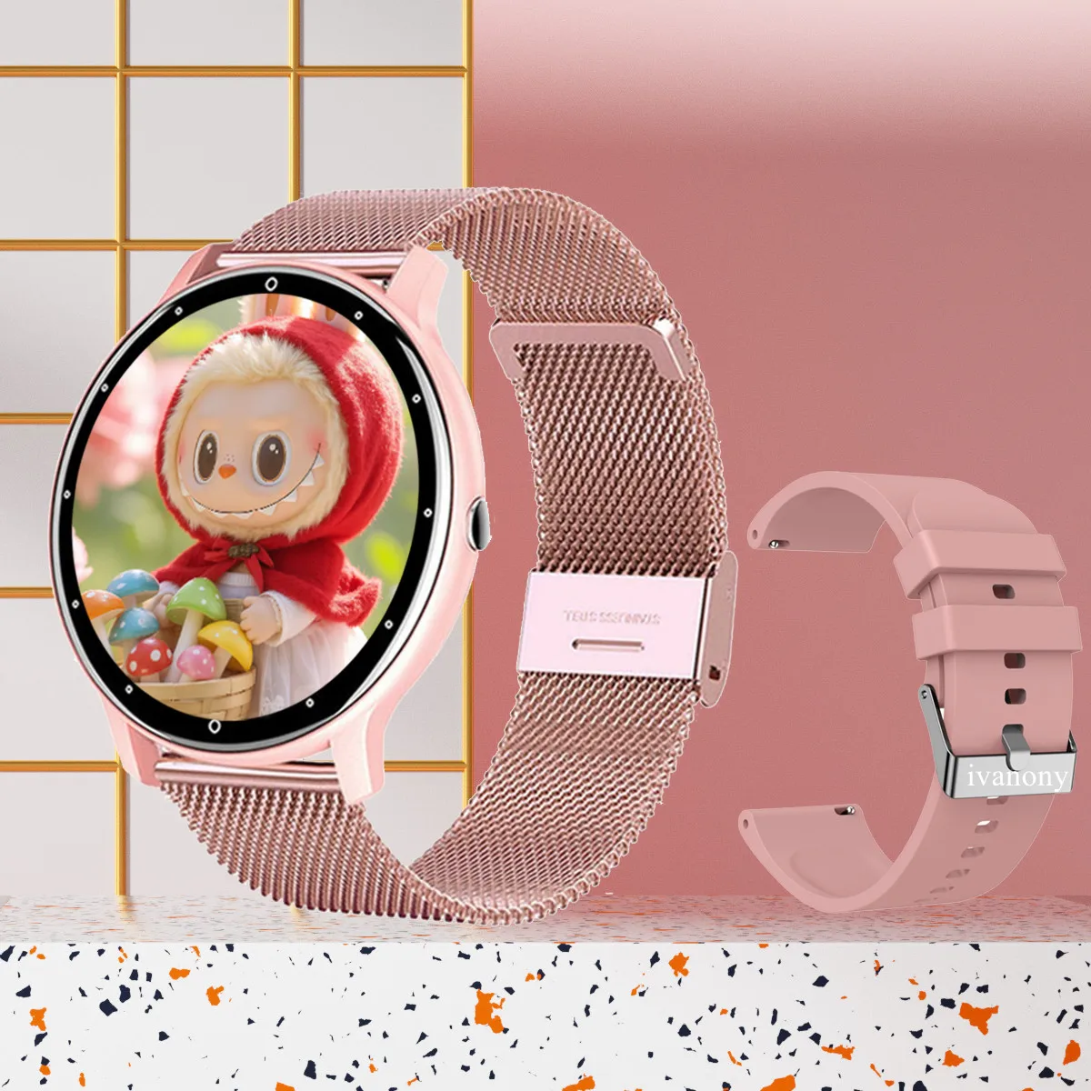 ساعات ذكية للنساء، مكالمة بلوتوث، إشعار Whatsapp، تذكير، متتبع النشاط، ساعات ذكية مخصصة لهدية عيد الميلاد