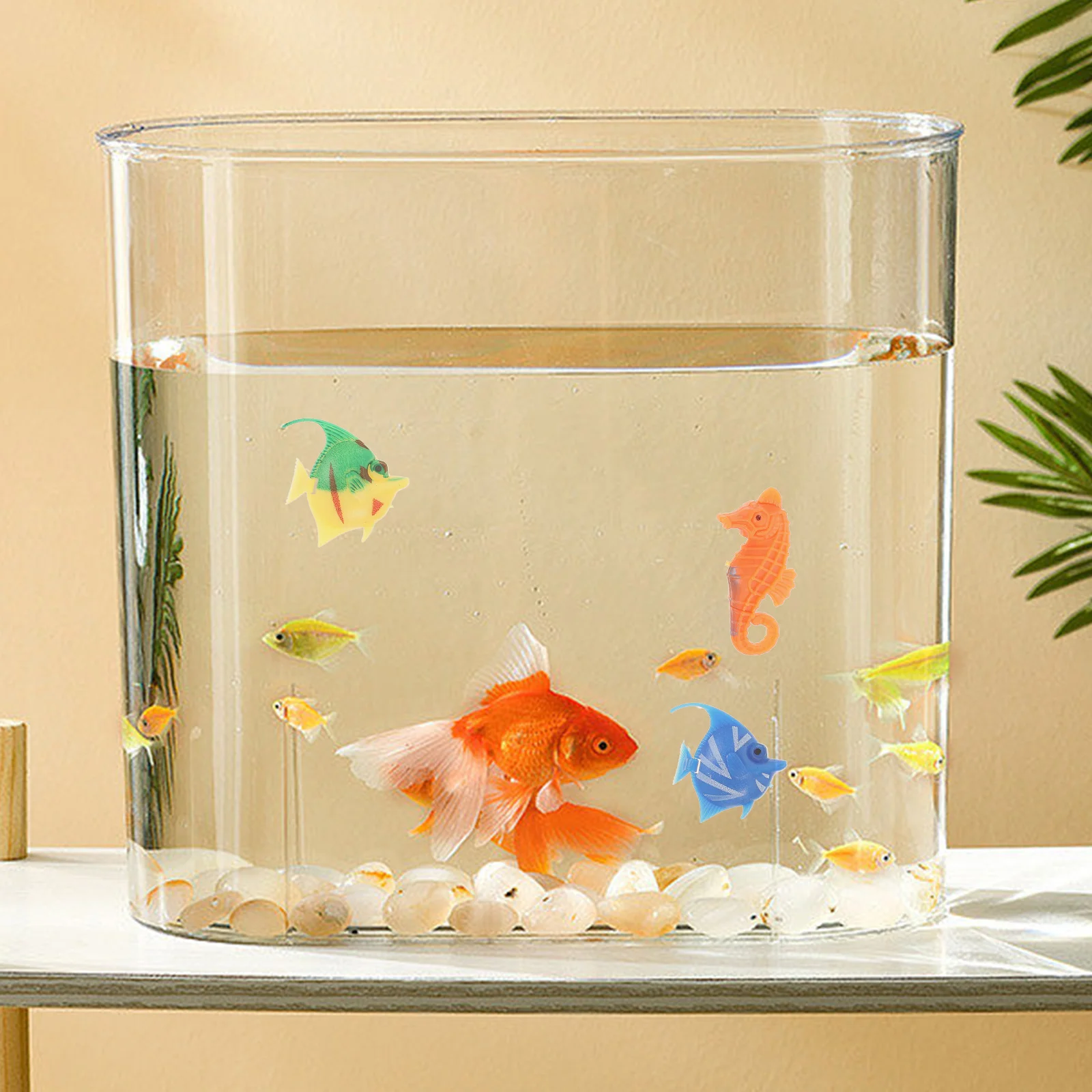 

8pcs Tank Decorations Durable Plastic Lifelike Fish Model Aquarium Ornament Fish Tank Decor Home Office Pet Supplies