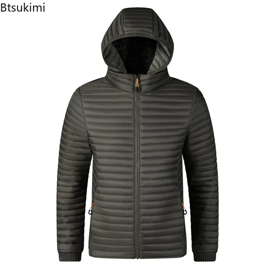 Autumn Winter Men's Outdoor Hiking Cotton-padded Jackets Sports Casual Hooded Waterproof Warm Parkas Windproof Down Cotton Coats