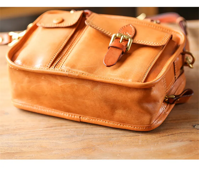 Modische Vintage-Handtasche aus natürlichem Echtleder für Damen, kleine Multi-Taschen-Organizer-Handtasche, Designer-Luxus-Schultertasche aus echtem Rindsleder – Detail 22