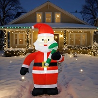 2025 8FT 120cm Christmas Inflatables Glowing Climbing Santa Claus with LED Outdoor Home Cafe Decoration Party Yard Xmas Decor