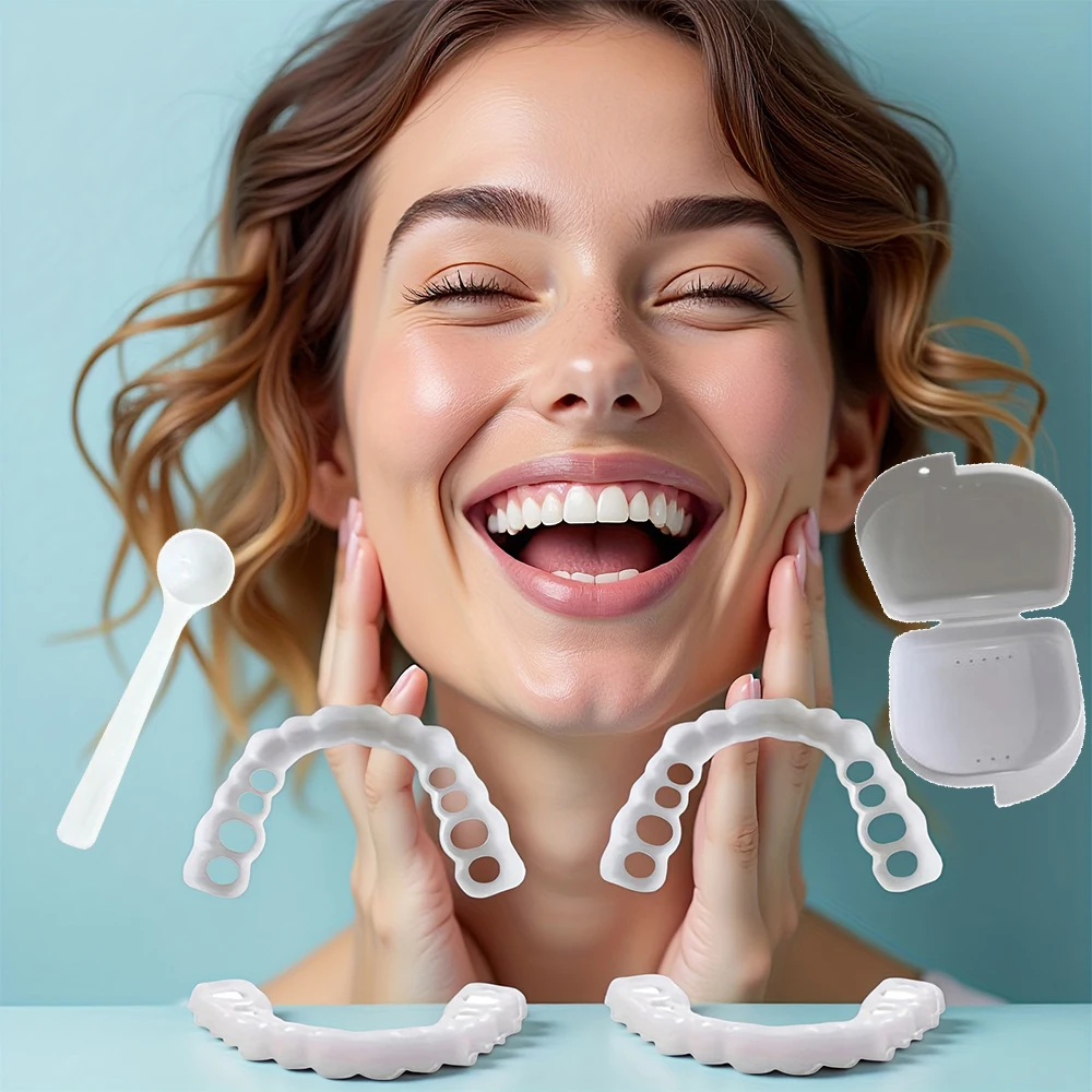 

Easy Install Teeth Veneers, Reusable Temporary Smile Cover, Beginner friendly, no professional H2931