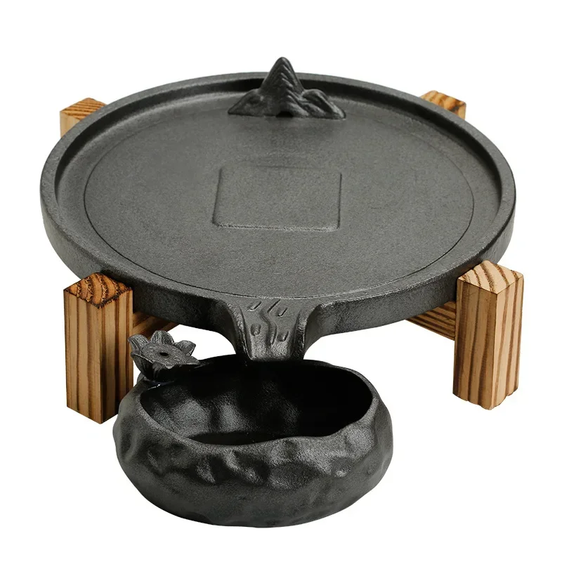 

Desk Ceramic Japanese Tea Tray Valet Luxury Pu Erh Tea Tray Round Serving Living Room