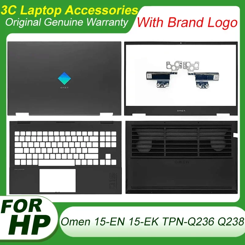 Original For HP Omen 15-EK 15-EN 15-EN0013DX TPN-Q236 TPN-Q238 Laptop LCD Back Cover Front Bezel Top Palmrest Cover Bottom Case