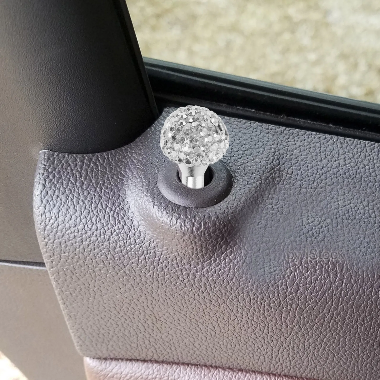 

2 Pcs Car Door Handle Knob Pull Inner Pin Aluminum Alloy Accessories Baby