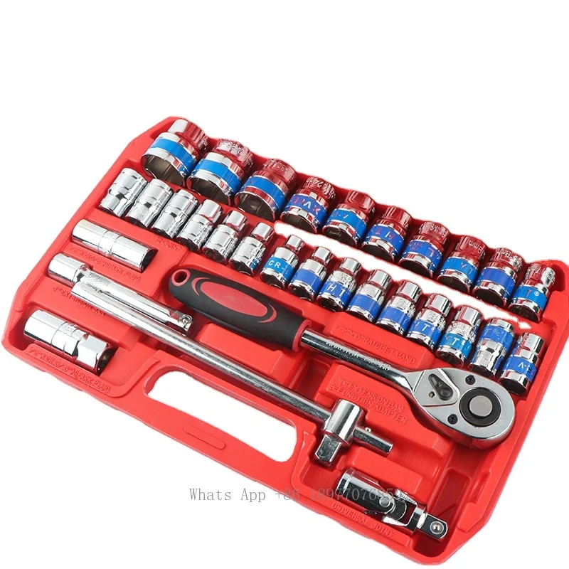 High Quality 32pcs 1/2 Inch Chrome Vanadium Steel Ratchet Wrench Socket Set Long Wrench Set