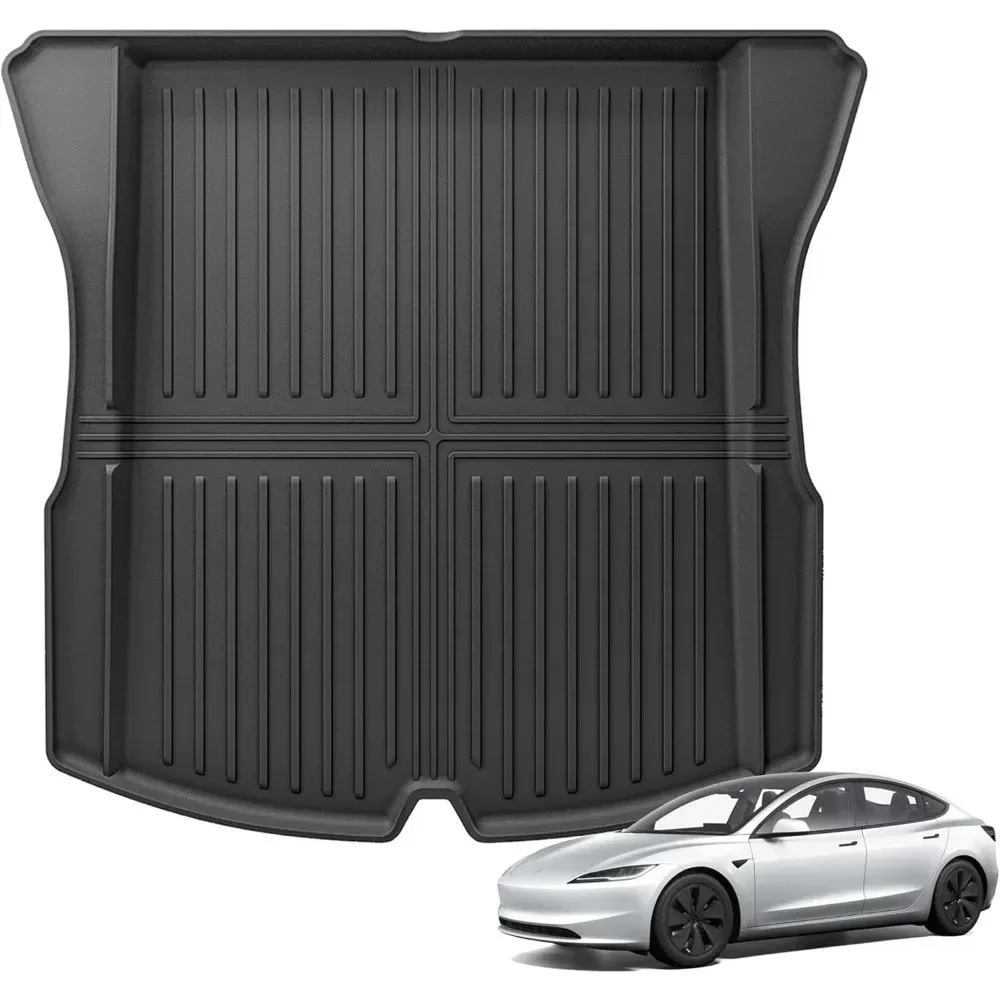 

For 2024 Tesla Model 3 All Weather Cargo Liner Premium TPE Anti-Slip Waterproof Rear Trunk Mat Car Interior Accessories 1pc