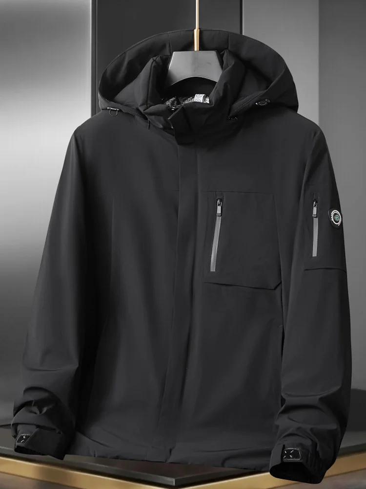 

Мужская зимняя хлопковая куртка с капюшоном, повседневная свободная теплая верхняя одежда больших размеров, топ Faion Urban Sle Long Sve на молнии