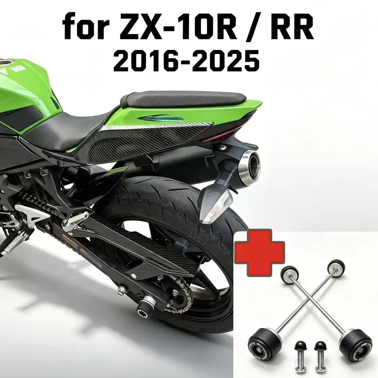 for Kawasaki ZX-10R ZX-10RR ZH2 Motorcycle front and rear axle slider wheel protector accessories 2016-2025 Front and rear axle