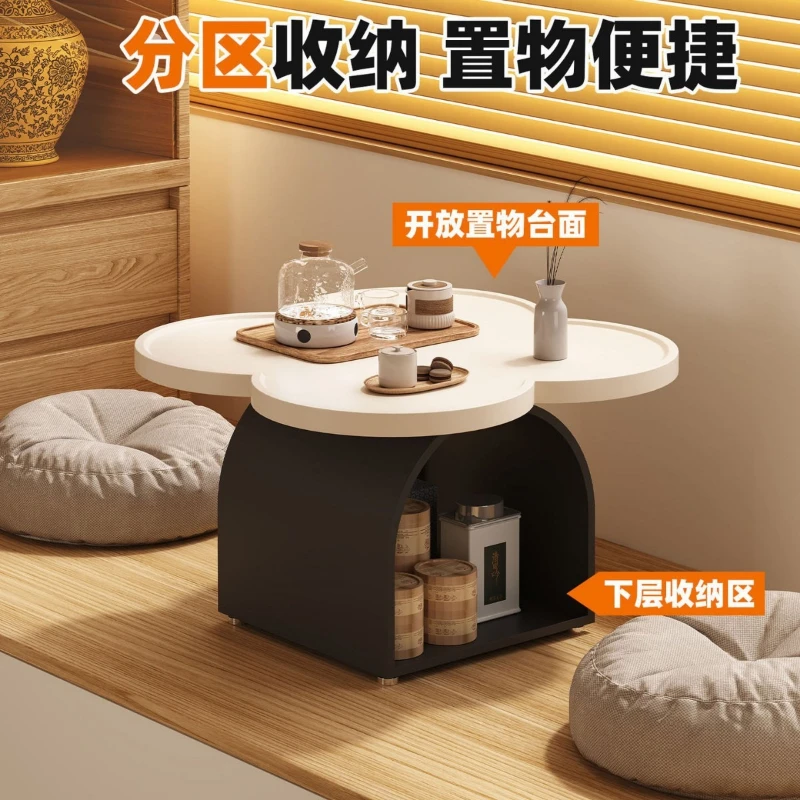 Bay window coffee table small table 2026 new light luxury several three-piece set bedroom tatami tea