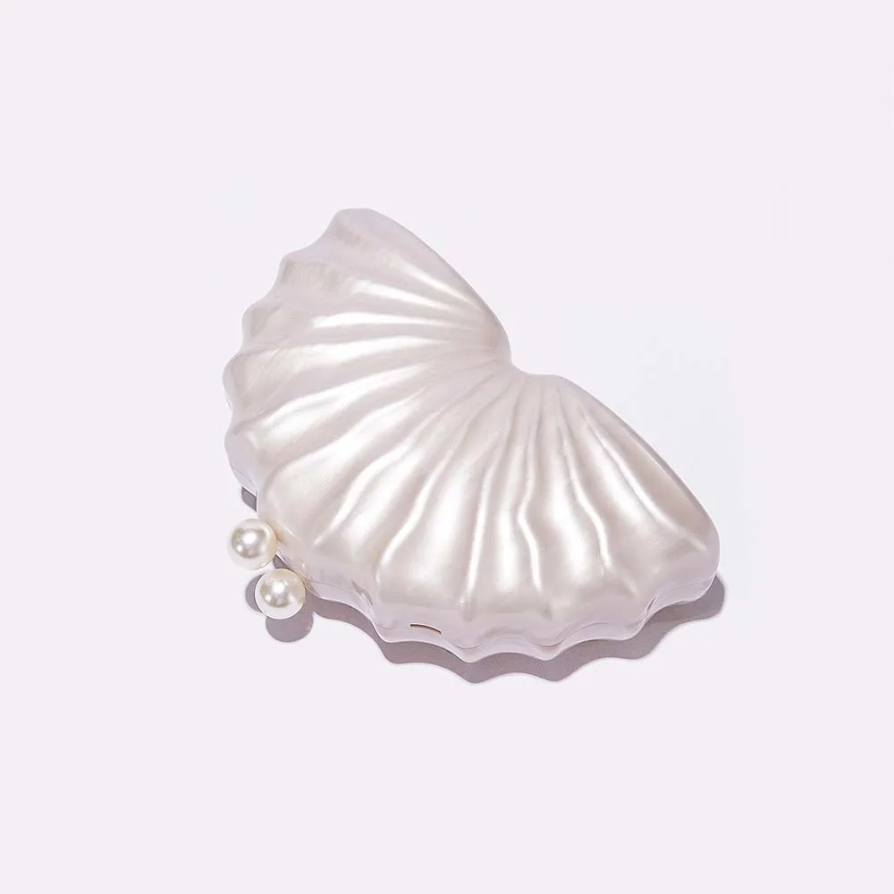 

Elegant Acrylic Beaded Clutch Purse Evening Party Women's Shoulder Handbag with Half-Room Shell Design Travel and Beach