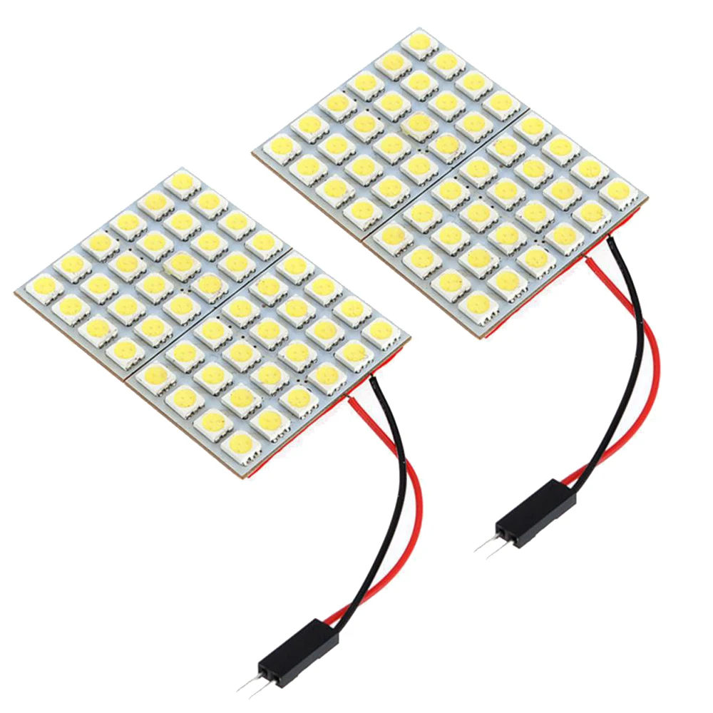 

2pcs T10 Festoon 48SMD 5050 LED Auto Panel light Warm Cool White 12V 24V Car Reading Dome Trunk lamp bulb