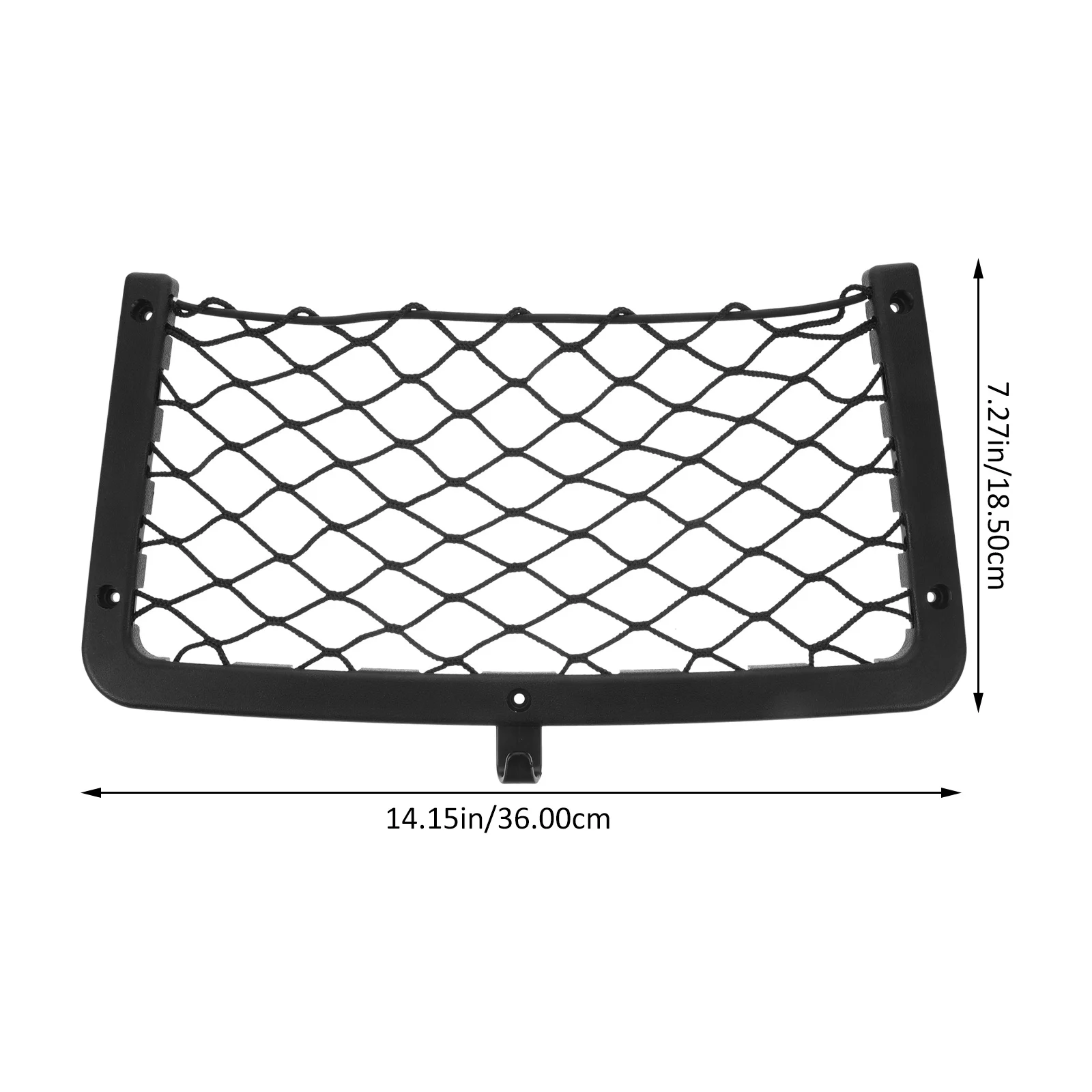 

Car Storage Net Bag 36X18Cm Elastic Mesh With Abs Frame For Car Truck Rv Suv Boat Durable Storage Pocket Organizer