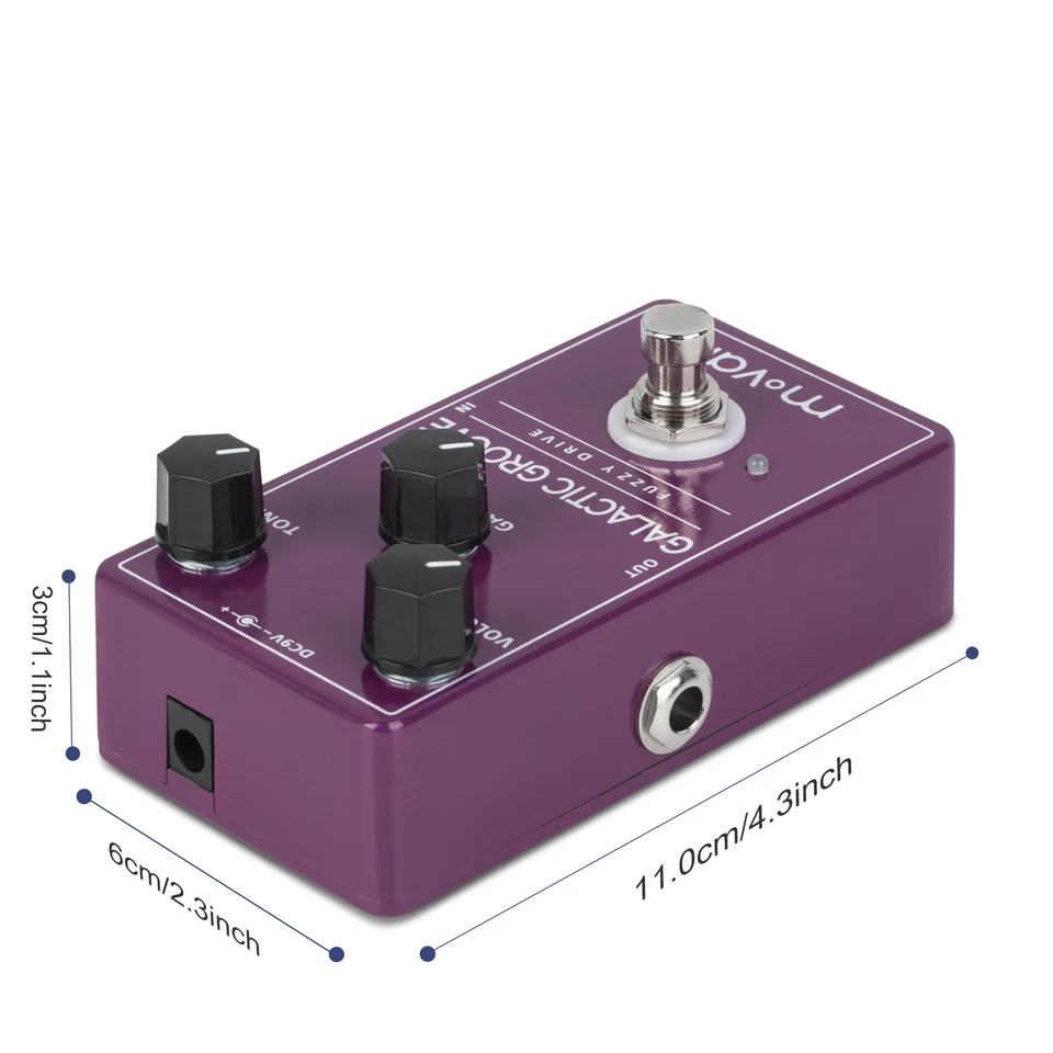 ギター movall GALACTIC GROOVE Fuzzy Drive Movall-Pedal de efecto de guitarra MP102 Galactic Groove Fuzzy