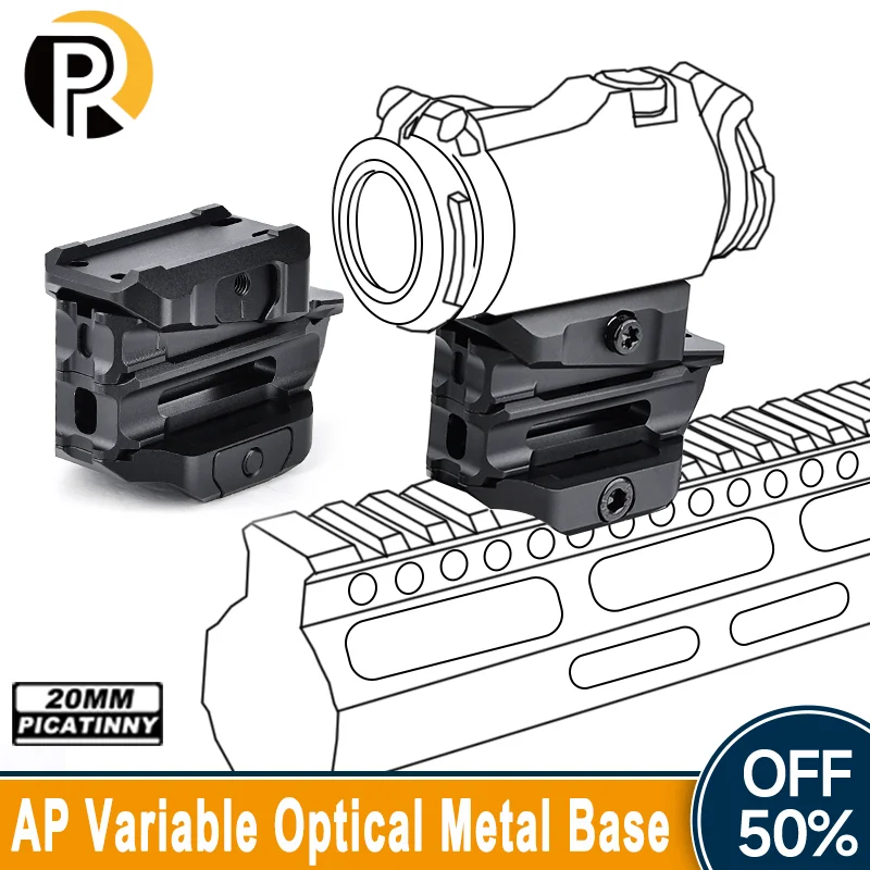 Wadsn Tactical Variable Optical Metal Bracket For T1 T2 Red Dot Mini Sight Aiming Magnifier Removable Riser Hunting Accessories