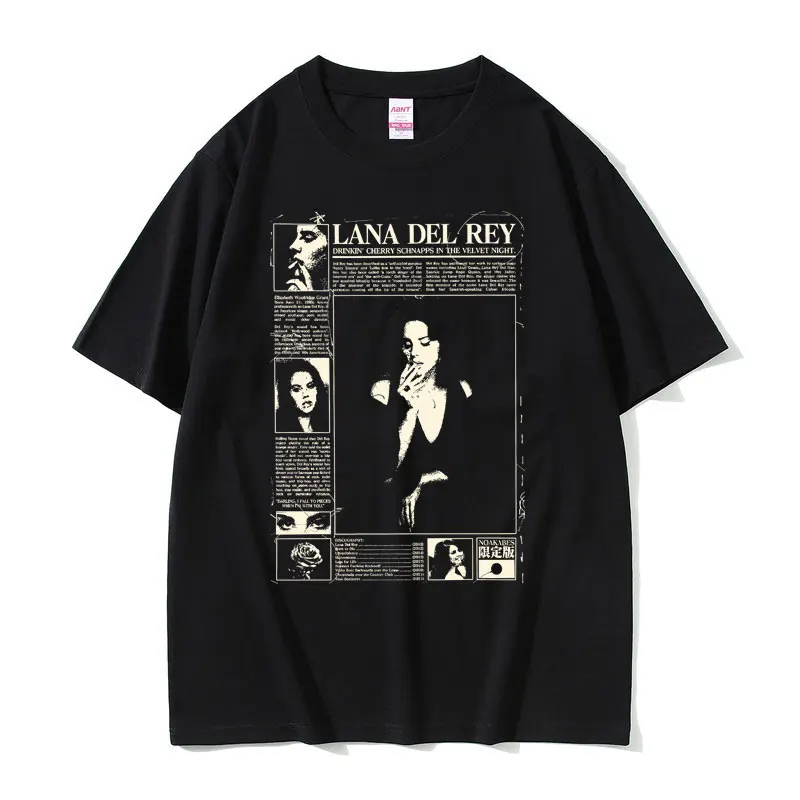 

Vintage Lana Del Rey Graphic T Shirt Men's Casual Streetwear Male Trend Tshirt Men Hip Hop Oversized T-Shirts Women Short Sleeve