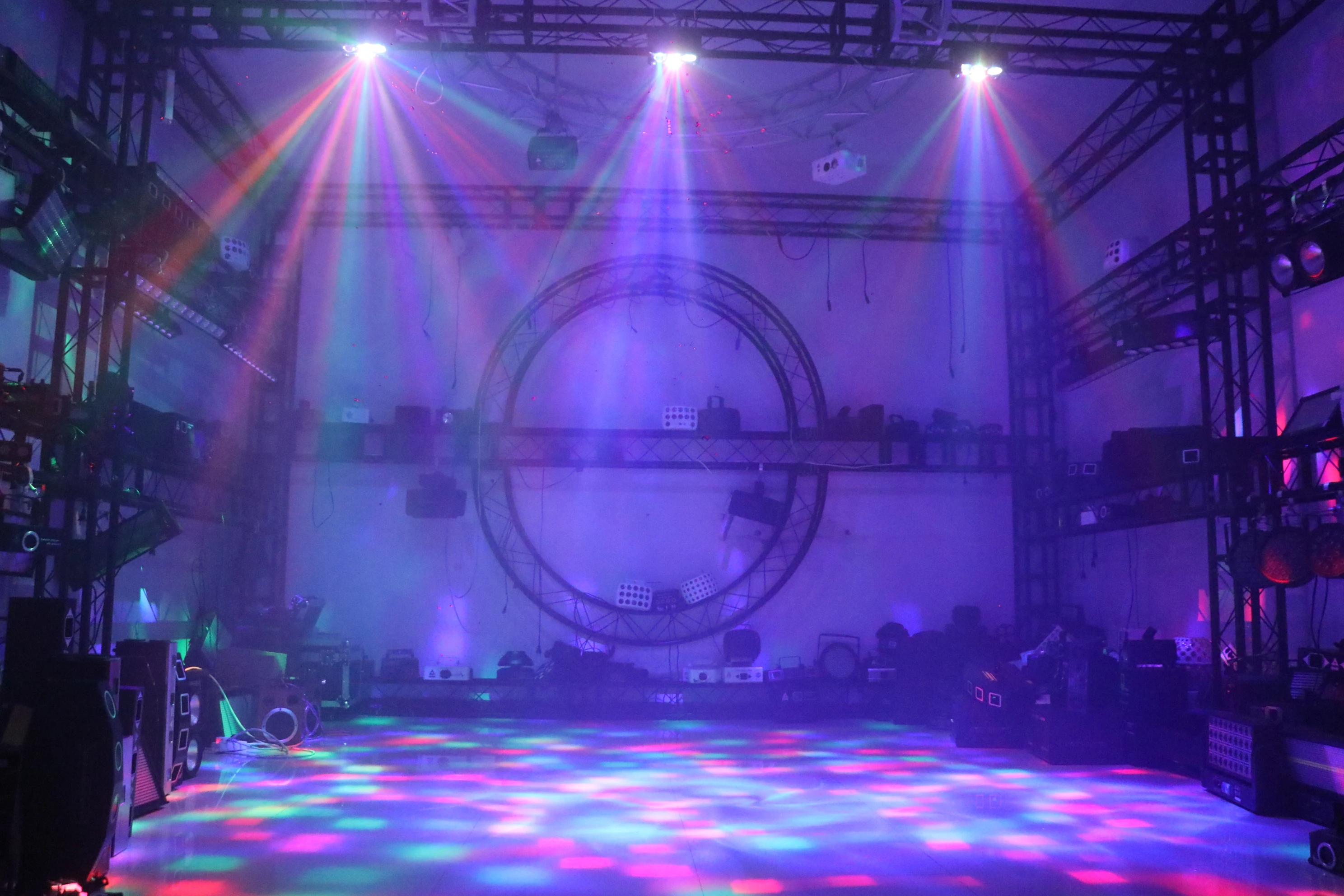 Fireions 6-in-1 with Remote Control 45W Stage Light Laser Pattern Magic Ball Effect Light DMX Self Propelled Disco Light