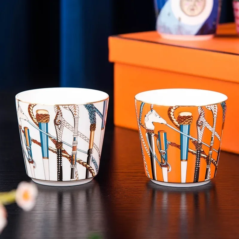 High Quality Scepter Bone China Ceramic Mug Design Sense Niche Couple Birthday Gift Gift Box Cups and Mugs