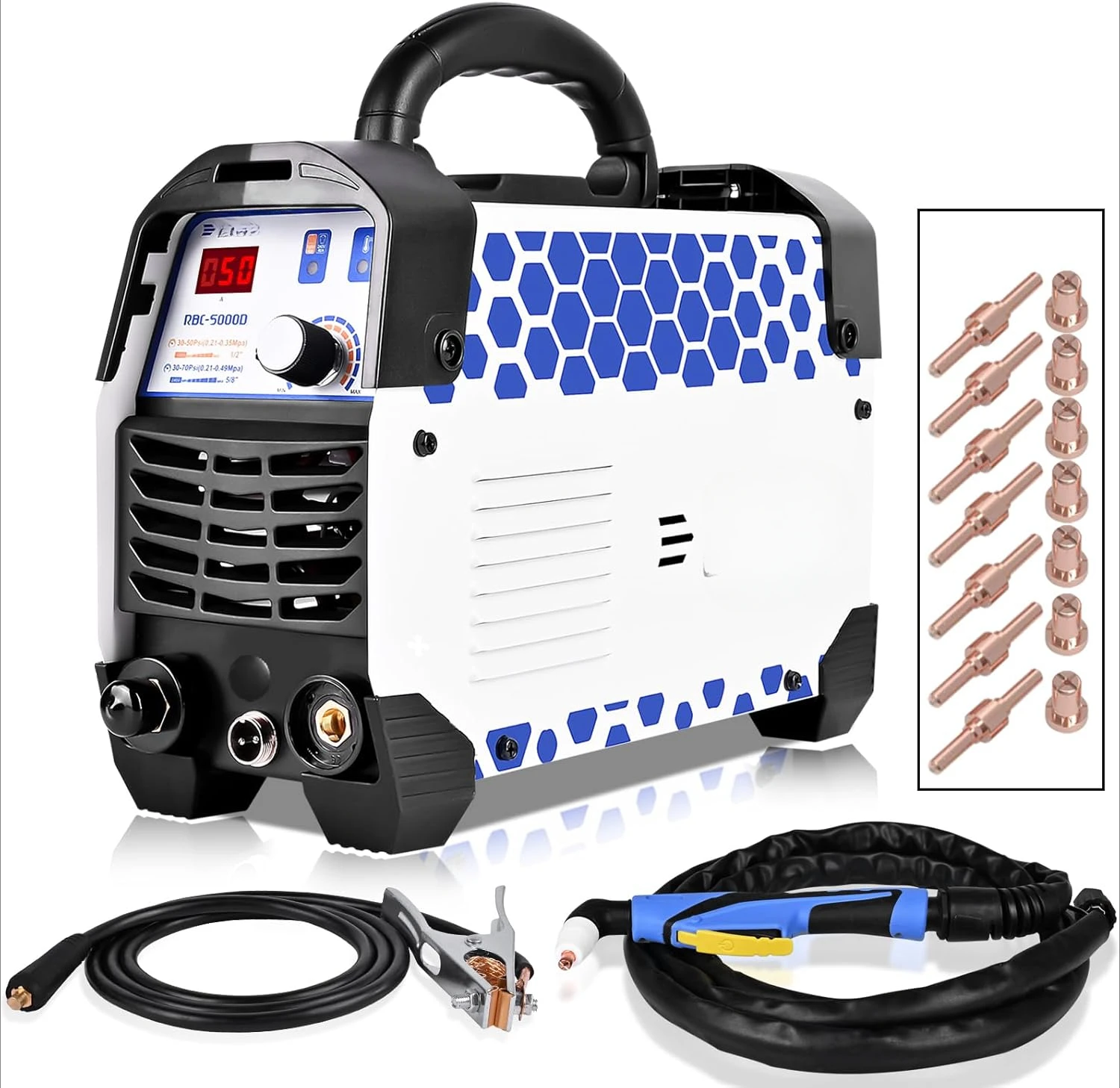 Plasma Cutter, 50Amps Plasma Cutter Machine with 120V 240V Dual Voltage, Digital IGBT Inverter Power Plasma cutters