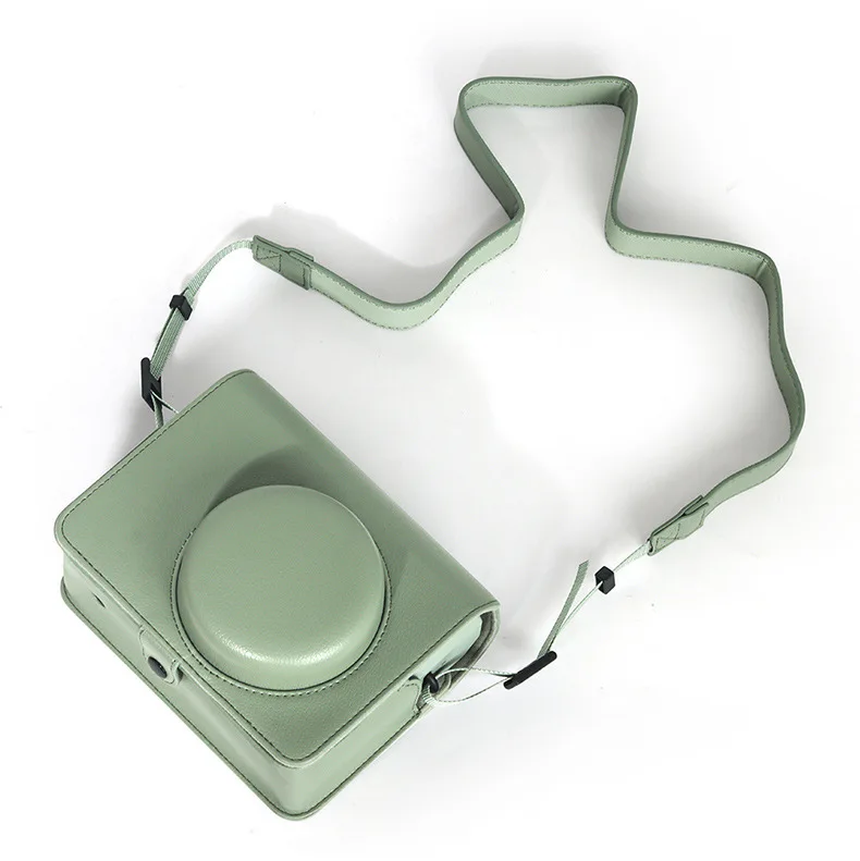 Crystal Hard Case / กระเป๋าหนัง PU สําหรับกล้อง Fujifilm Instax Wide 400 พร้อมสายสะพาย