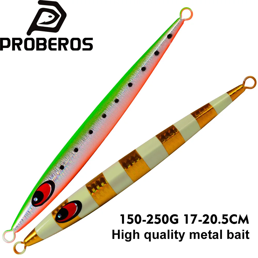 

PROBEROS 150/200/250g Fast Sinking Saltwater Jigging Fishing Bait 1PC Isca Speed Falling JIg Artificial Luminous Baits Jig Lure