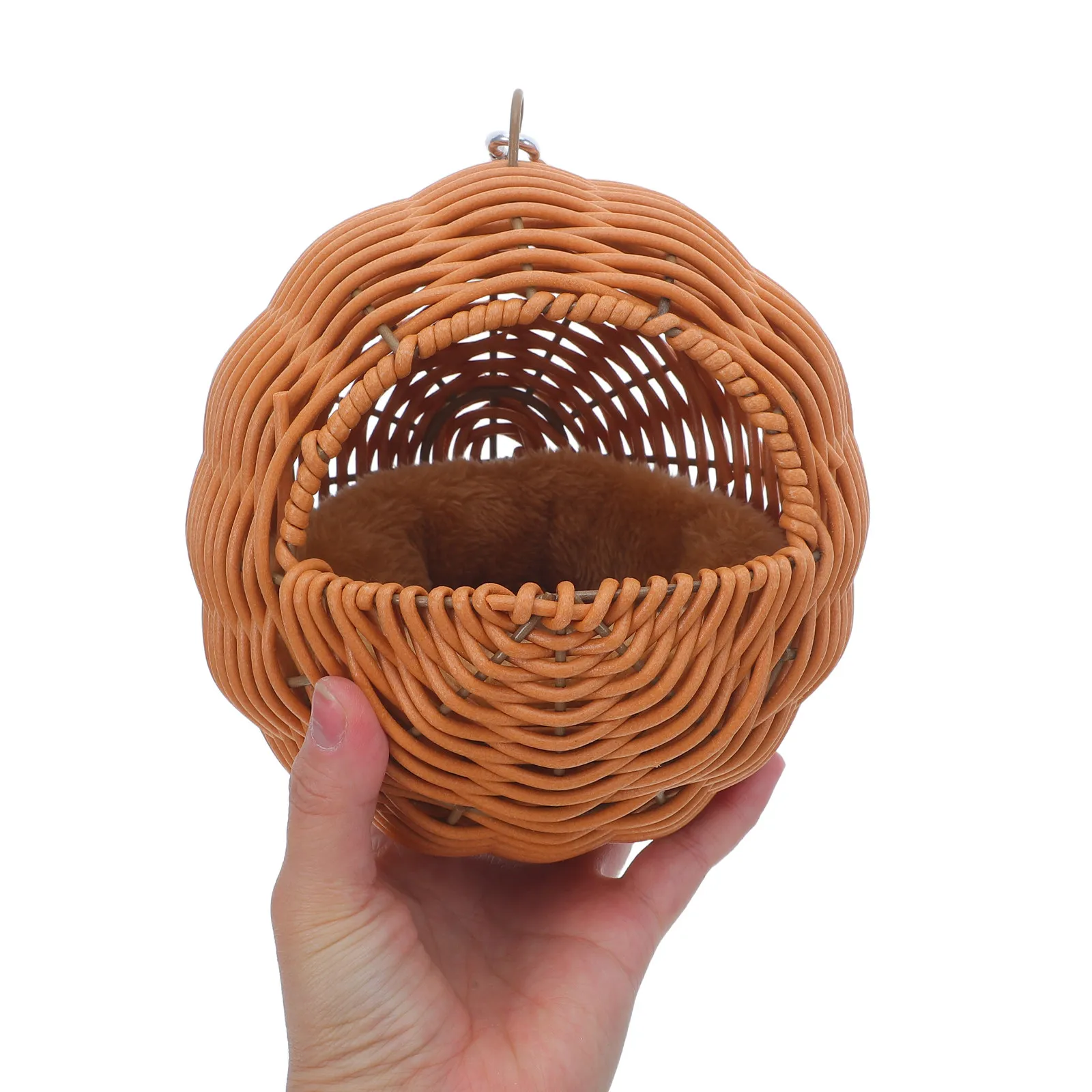 

Handwoven Rattan Bird Nest Cage Hanging Sleeping Bed Parakeet Hammock Hideout Parrot Cage Accessories for Cockatiel
