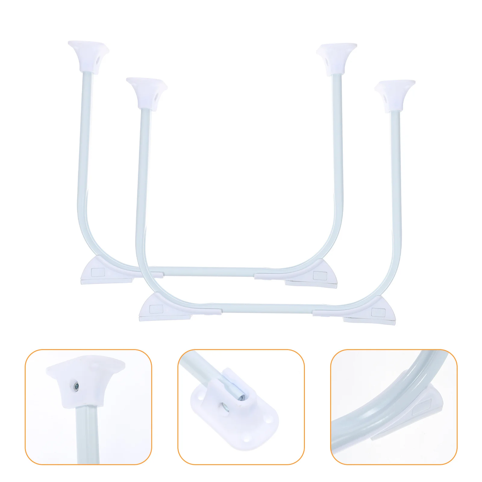 Gambe da tavolo pieghevoli in metallo da 2 pezzi, resistenti, durevoli, facili da installare, per comodini, divani, gambe da tavolo in metallo