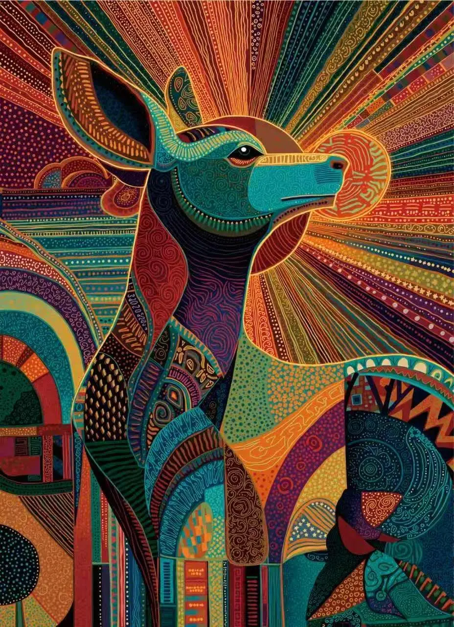 Colorful Deer Jigsaw Puzzles for Kids Birthday Gift Jigsaw Puzzle 120-1314 Pieces Creative Toy for Relaxing Evening Home Decor