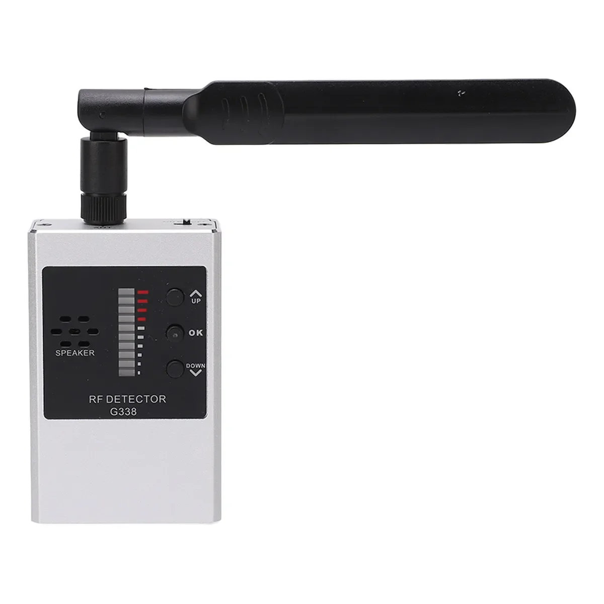 8GHz anti spy gadgets RF Signal Detector G338 w/10 LED Sensitivity: Sweep WiFi Cams, GSM Bugs, GPS Locators, Magnetic Detection