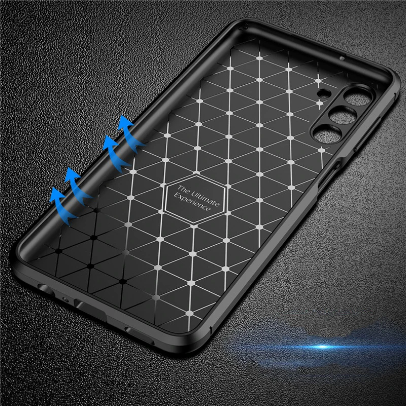 For Samsung Galaxy S23 FE 5G Case Carbon Fiber Pattern Funda Sumsung S23FE S 23 F E Cover Camera Shockproof Silicone Back Coque
