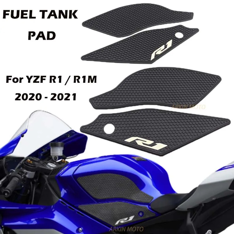 For YAMAHA YZF R1 R1M YZFR1 YZF-R1 2020-2021 Motorcycle Side Fuel Tank Pad Knee Grip Traction Protector Stickers Rubber Sticker