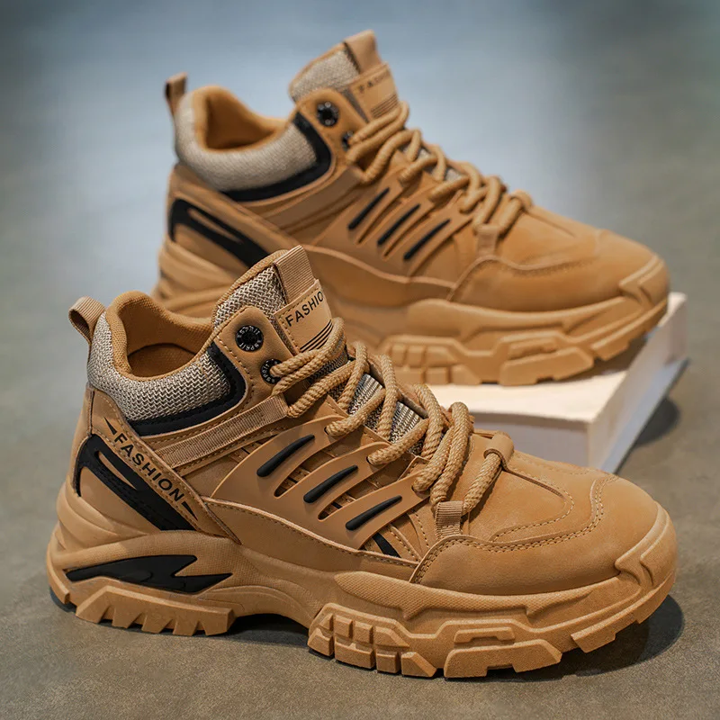 

Мужская осенняя повседневная модная обувь. Универсальная мужская модная обувь на толстой подошве, увеличивающая рост для походов и занятий спортом на открытом воздухе.