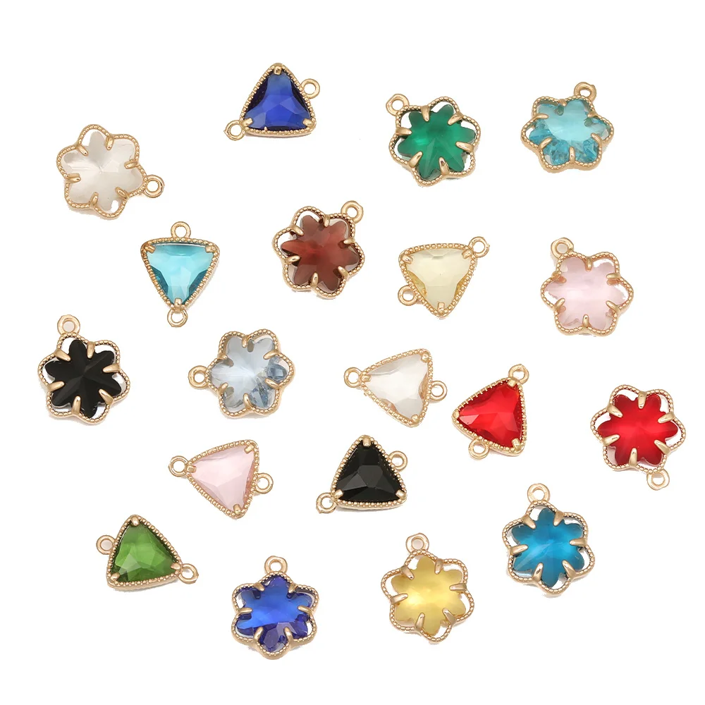 

Cordial Design 100Pcs Crystal Charms/Hand Made/Jewelry Findings & Components/Earrings Necklace Accessories/DIY Copper Connectors