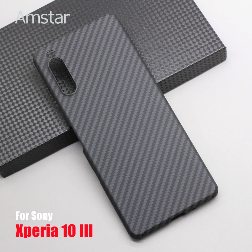 Amstar Carbon Fiber Phone Case for Sony Xperia 10 IV III High-quality Aramid Fiber Ultra-thin Business Xperia 10 IV Cases Cover