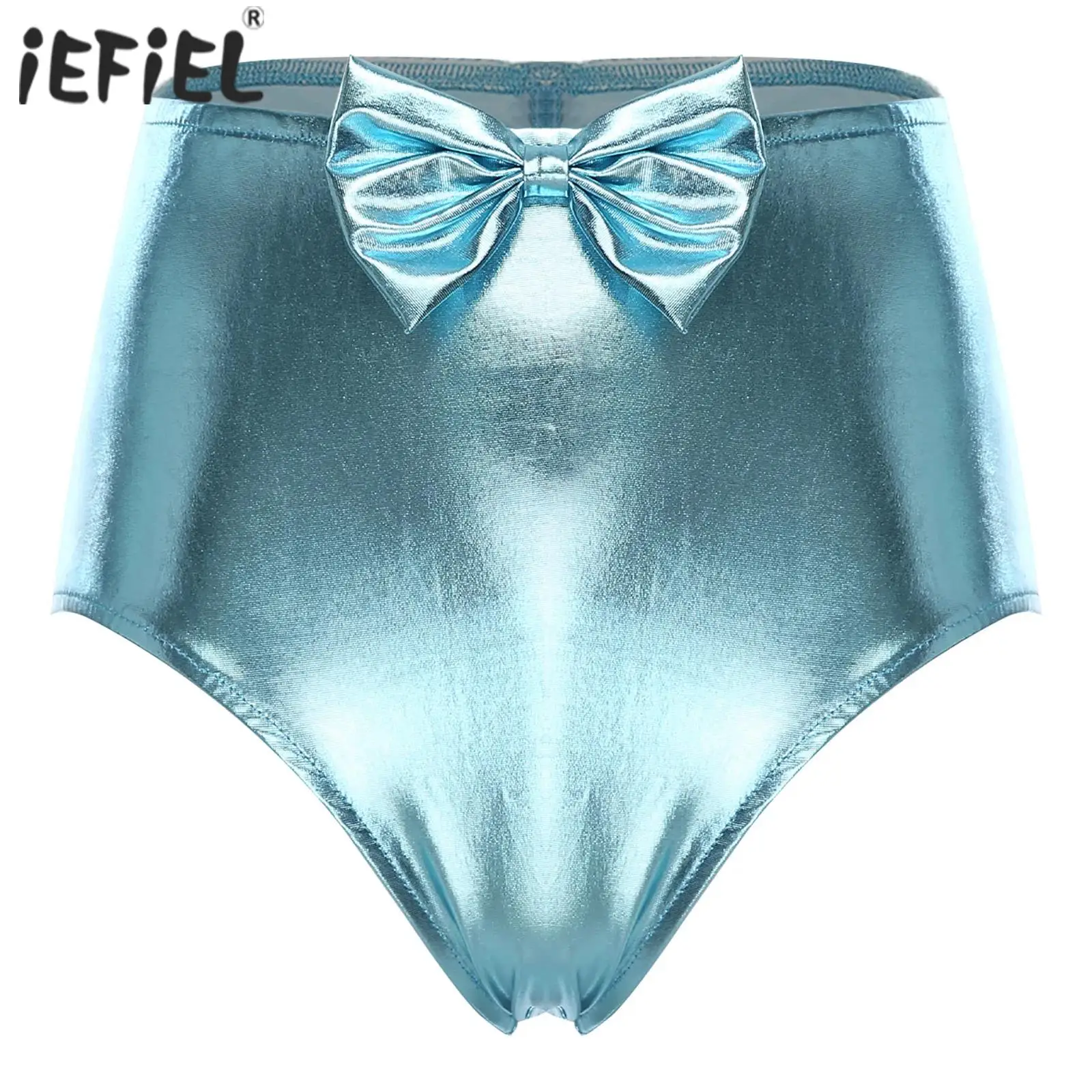 

Женские переливающиеся шорты, шорты металлик спереди, милый бант сзади, рюши с рюшами и высокой талией, шорты Rave Booty, музыкальная клубная одежда Raves