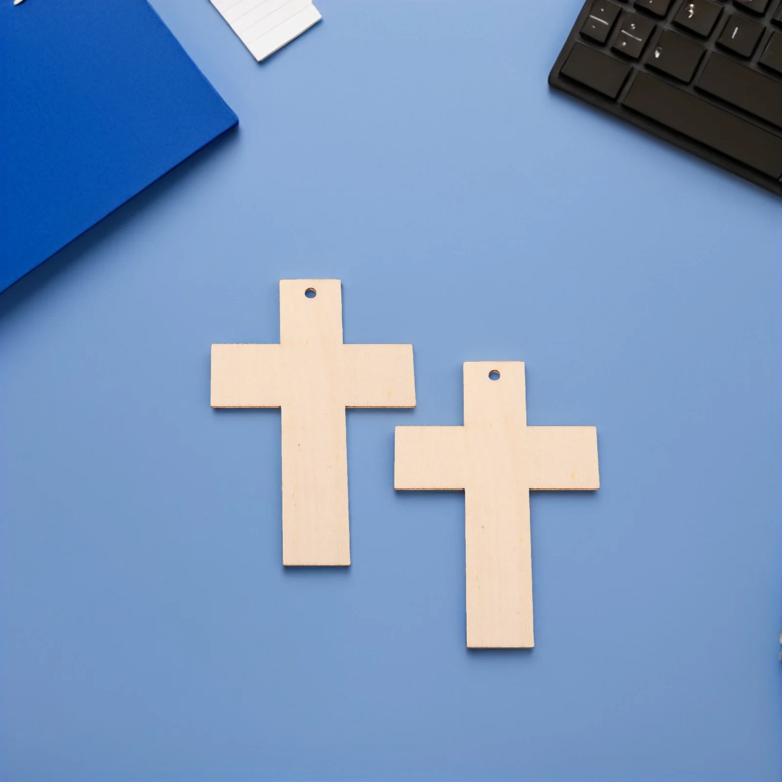 

40pcs Wooden Cross Bookmark Blanks Diy Unfinished Craft Tags For Wedding Christmas First Communion Farmhouse Decor Religious