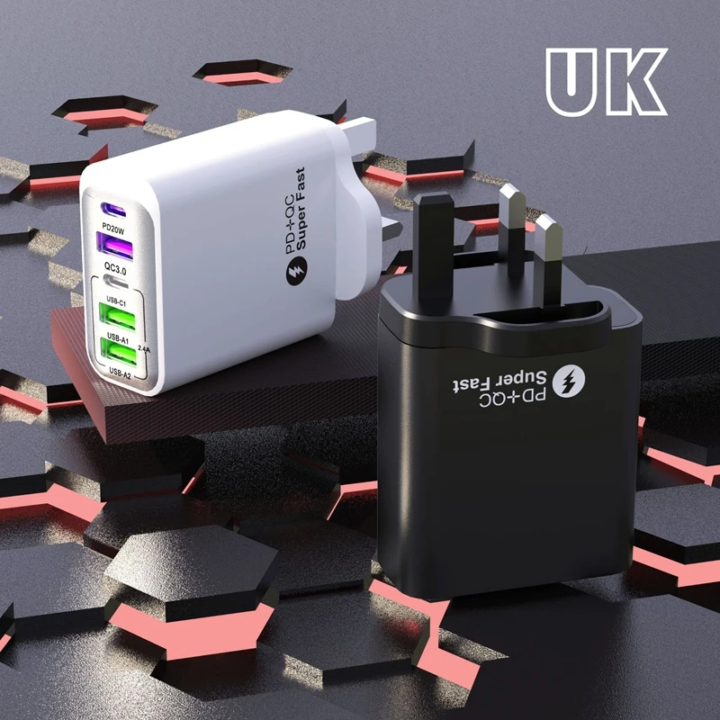 جديد 120 واط 5 في 1 شاحن شحن سريع للغاية USB-C QC 3.0 Type-C GaN شاحن الهاتف محول الهاتف آيفون 17 سامسونج 2026 #3