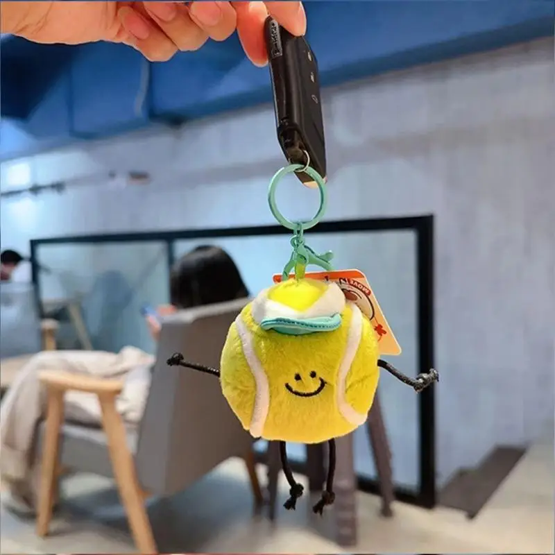 Plush Sports Toy Balls Keychain Sports Series Soft Keyring Handbag Decoration Pendant Plush Texture for Any Occasion