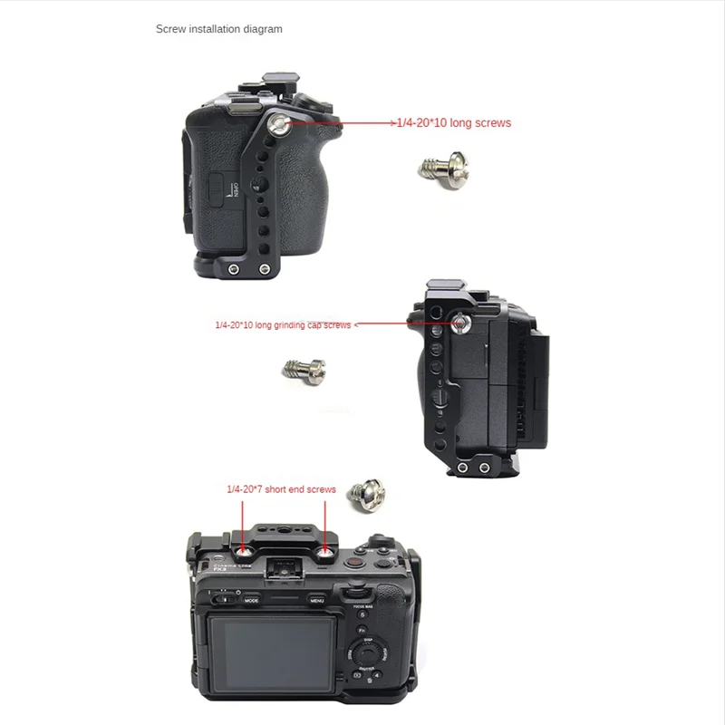 AC56-For Sony FX30 FX3 Camera Cage Quick Pack  Cage Camera Protection Cage Support Stabilizer Replacement Accessories