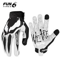 New black and white motorcycle and bicycle long finger riding gloves
