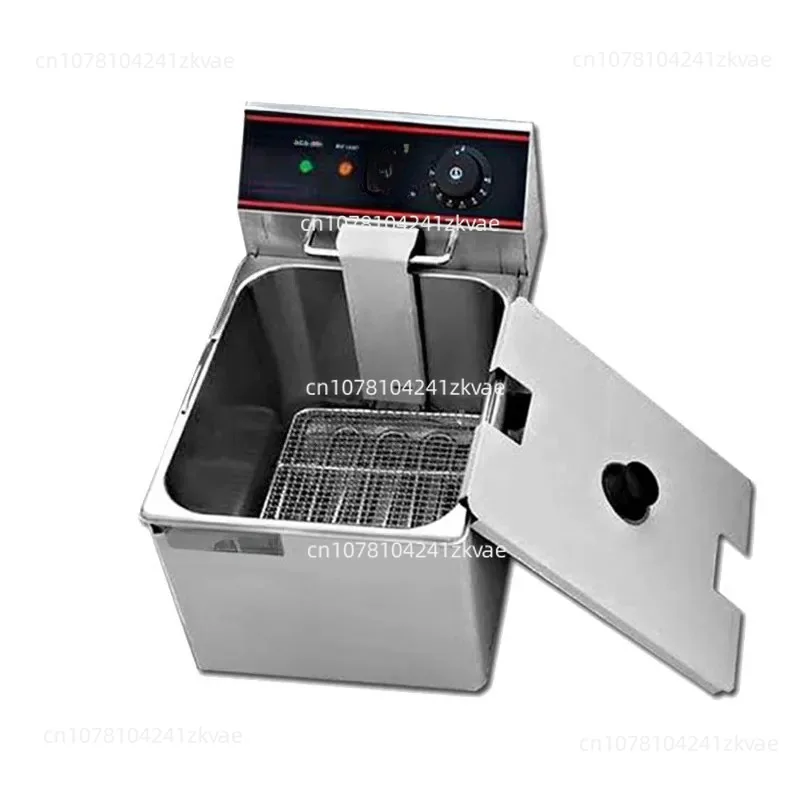 Commercial Countertops Stainless Steel Electric Double Can Double Basket Chip Fryer Kitchen Equipment